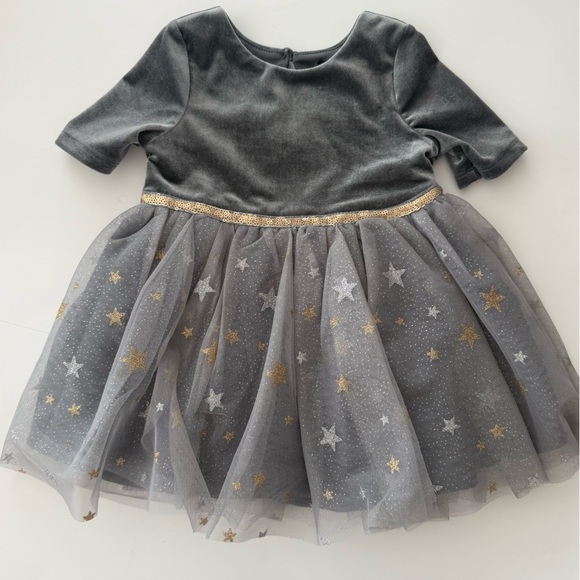 Zunie Other - Zunie 18M Gray and Gold Star Tulle Dress